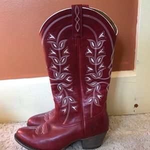 Ariat red cowboy boots